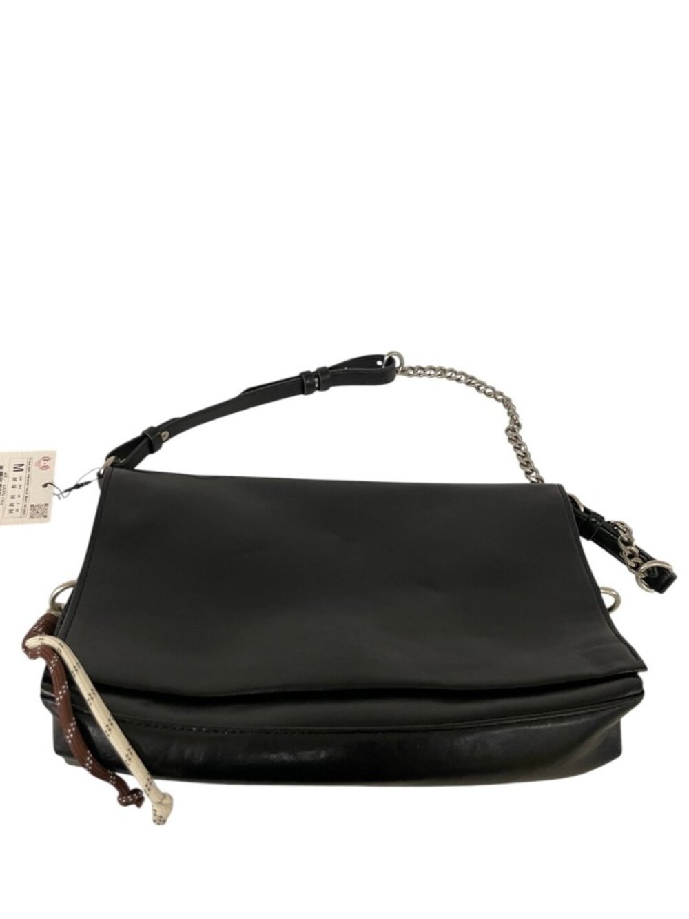 Zara Womens Shoulder Bag Purse Black Soft Flap Chain Crossbody 6362/611 NWT